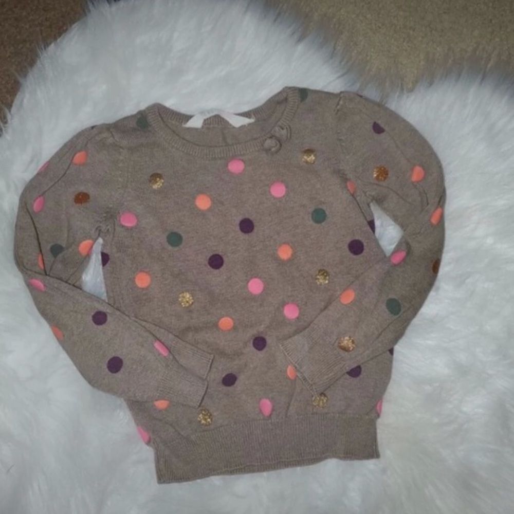 Girl’s H&M polka dot sweater 2-4yrs EUC